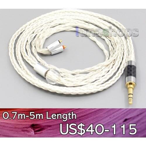 LN007218 16 Core OCC Silver Plated Headphone Earphone Cable For UE Live UE6 Pro Lighting SUPERBAX IPX