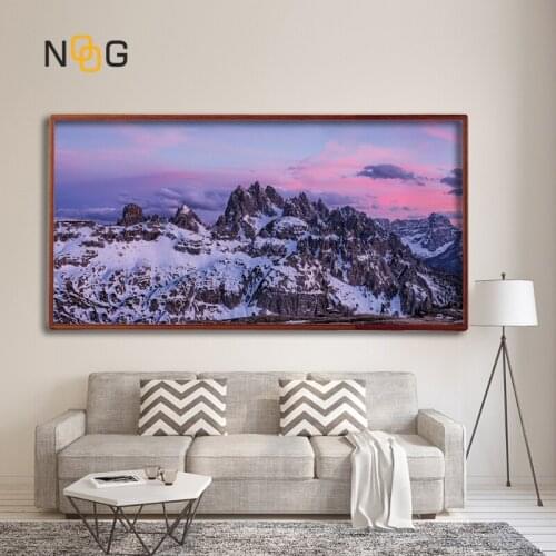 NOOG Snow Mountains Canvas Painting Modern Panoramic Landscape Posters and Print Wall Art Cuadro Decor For Living Room Bedroom