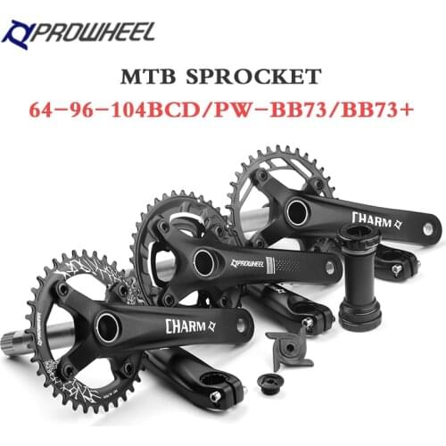 PROWHEEL Mountain Bike Crankset 6/7/8/9/10/11 Speed 170mm Crank 22-30-40T 24-32-42T 26-36T 28-38T Chainrings MTB Bicycle Parts