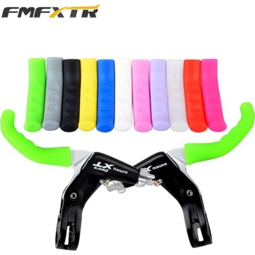 1 Pair Bicycle Brake Handle Cover Bike Brakes Silicone Sleeve Universal Type Brake Lever Protection Covers Cycling Accessory