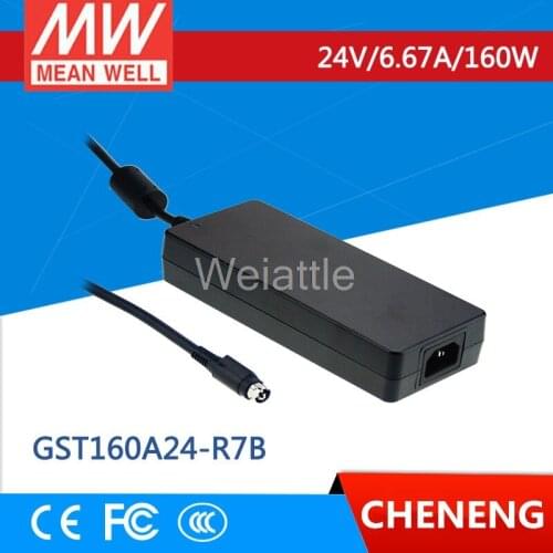 MEAN WELL original GST160A24-R7B 24V 6.67A meanwell GST160A 24V 160W AC-DC High Reliability Industrial Adaptor