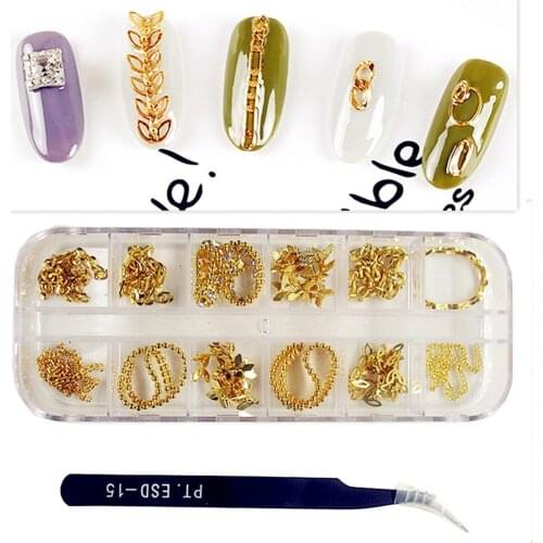 Fashion 3D Metal Nail Art Chain Decorations Striping Jewelries DIY Manicure Tool