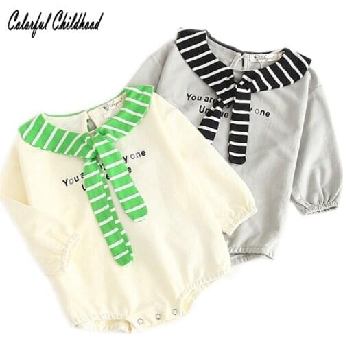 Fashion Baby Bodysuit Girl Boys Long Sleeve Striped Newborn Twin Baby onesie Funny Body Infant Navy Style Jumpsuit Clothes 0-24m