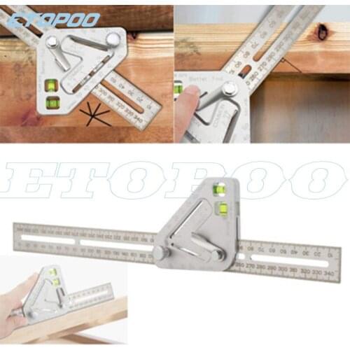Multi-Function Rulers High Quality Woodworking Triangle Ruler Angle Finder Meter Measuring Tool 340mm