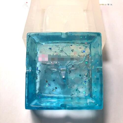 NEW Transparent Silicone Mould Resin Decorative Craft DIY Deer head ashtray Mold epoxy resin molds for jewelry