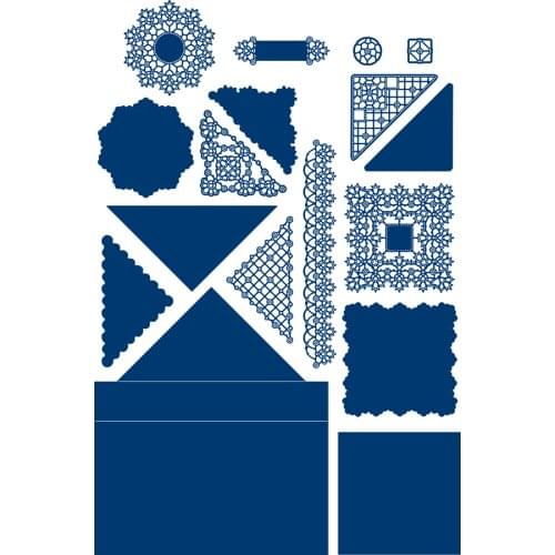 New 2021 Triple Triangle Die Set Cutting Dies Scrapbook Diary Decoration Stencil Ebossing Template DIY Greeting Card Handmade