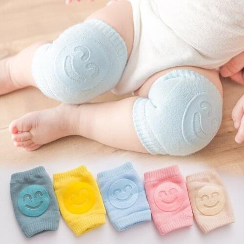 Autumn Baby Socks Elbow Pads Safety Crawling Knee Pads Protector Infants Toddlers Child Smiling Knee Pads Leg Warmers