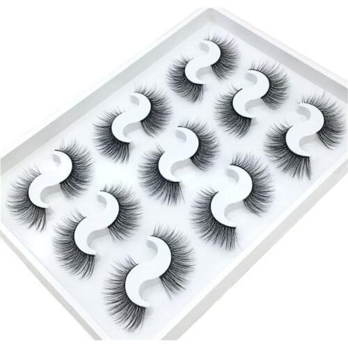 LTWEGO 5/9 pairs faux mink lashes dramatic volume false eyelashes extension wispy fluffy fake lashes book cilios faux cils