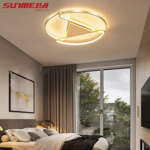 Luxury Led Ceiling Lights Minimalist Gold Industrial Ceiling Lamp Round Dimmable Modern Living room Kitchen Light plafondlamp