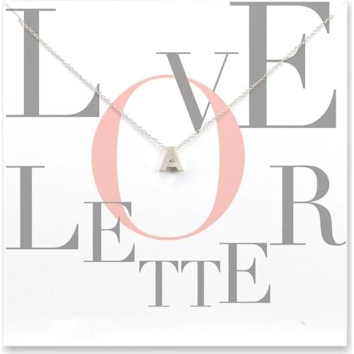 12pcs Silver-Color Fashion Jewelry 26 Word Alphabet Love Letter A-Z Pendant Necklace For Women Gift