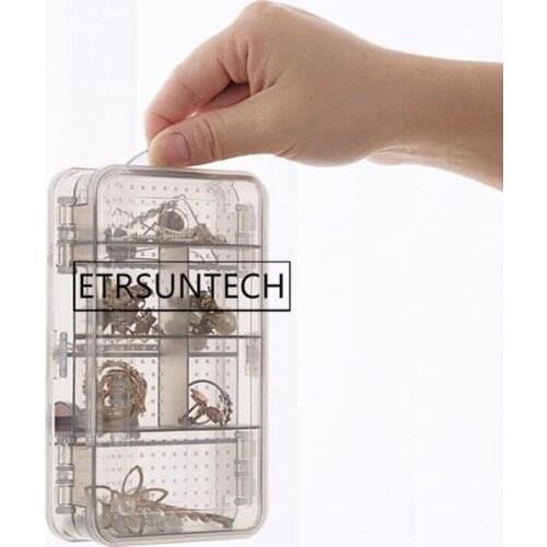 50pcs Plastic Storage 10 Grid Jewelry Box Dual Layer Pill Box Compartment Container For Beads Ring Earring Box Case