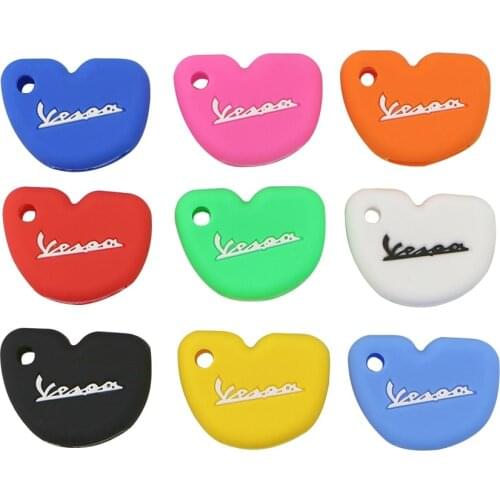 Zlord Silicone Car Key Case Protection Cover Cases Fit for Vespa Enrico Piaggio GTS300 LX150 Fly 125 3vte Gts 200 Motorcycle use