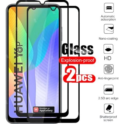 2pcs protective Glass For huawei y6p huawey y6 p y 6p on huaweiy6p med-lx9n art-l29 tempered glass screen protector Film 6.3