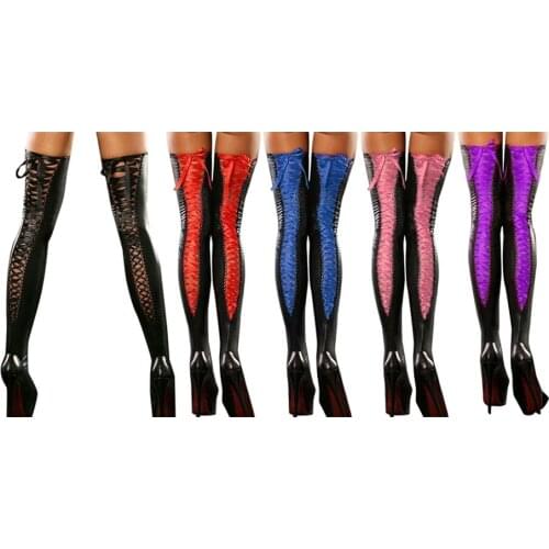 Women Socks Sexy Club Women Comfortable Thigh-high Stockings Leather Lace Bow Long Socks Женские хлопковые носки wholesale