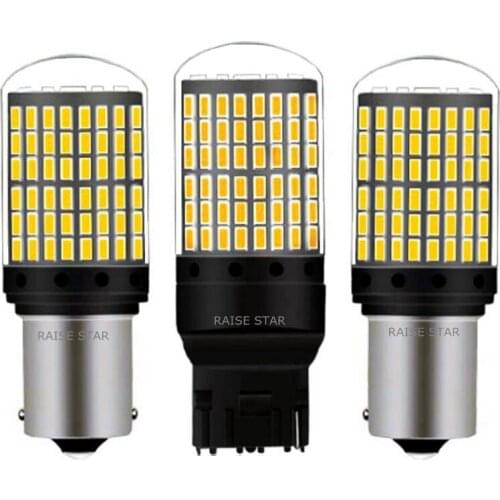 1PCS 1156 P21W BA15S PY21W BAU15S T20 W21W WY21W Canbus No OBC Error No Hyper Flash Super Bright LED Car Turn Signal Light Bulb