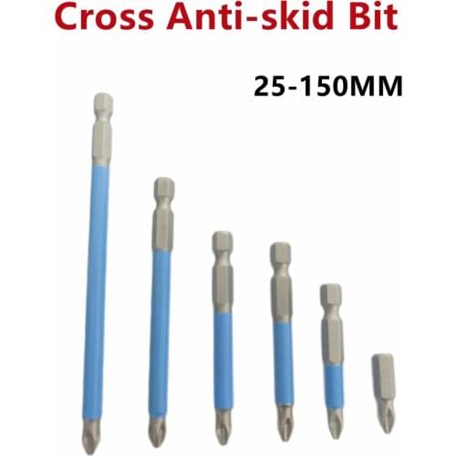 1pc 25-150mm Cross Anti-skid Bit Electric Screwdriver Bit Strong Magnetic Bit Electric Bit Screw Screw Strong Magnetic