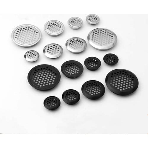 10pcs Round cabinet Air duct Vent Dia.19mm-53mm Steel Louver Mesh Hole plug decoration cover Wardrobe grille ventilation systems