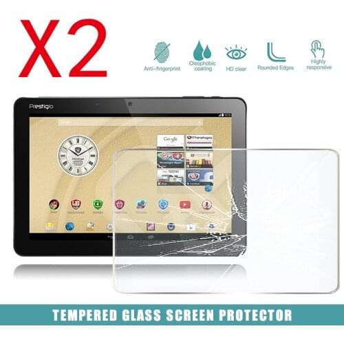 2Pcs Tablet Tempered Glass Screen Protector Cover for Prestigio MultiPad Muze 5002 Tablet Anti-Fingerprint Tempered Film