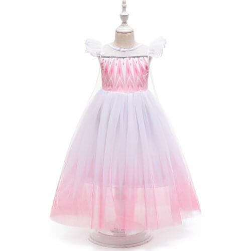 2021 Snow Halloween Princess Girl Wedding Dress Kids Cosplay Dresses Children Clothing Costume Girls Clothes Set 4-11 Years