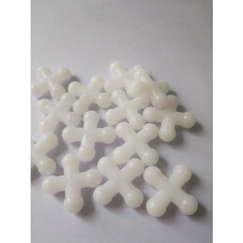 21x6.5mm white cross shape plastic joint beads fit for 9.5mm skeleton joint --100pcs/lot