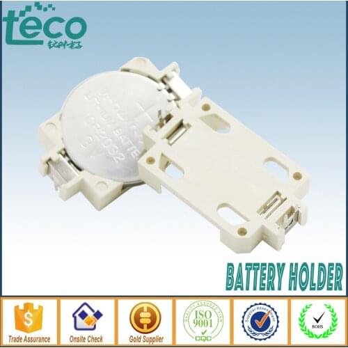 50PCS CR2032 2032 Battery Holder Button Cell Socket Case White Plastic Box TBH-CR2032-11