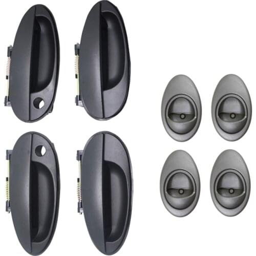 8PCS BLACK EXTERIOR INNER DOOR HANDLE FOR DAEWOO MATIZ 1998-2005 OEM:96507784 96507785