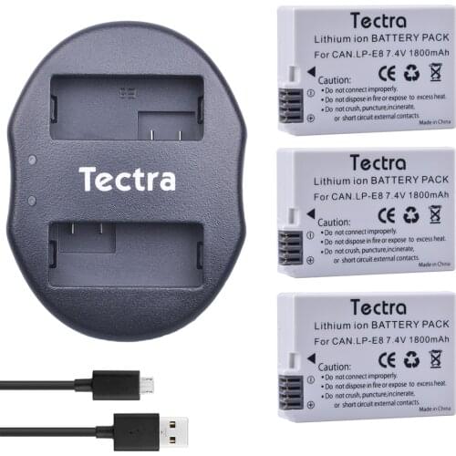 1800mAh LP-E8 LPE8 Battery and Dual Charger for Canon 550D 600D 650D 700D X4 X5 X6i X7i ,EOS Rebel T2i T3i T4i T5i Grip BG-E8