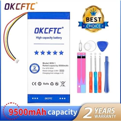 OKCFTC Battery for GPD WIN for GPD WIN1 for GPD WIN 1 9500mAh rechargeable batteries