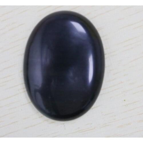 Natural Black Obsidian Stone Bead Oval Beads CAB Cabochon No Drill Hole Bead for Jewelry Making Wholesale 10pcs/lot 30x40mm