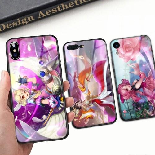 Cartoon Characters Tempered Glass Phone Case For iphone X XR XS Max 8 7 6 6s plus 11 12 Pro Max