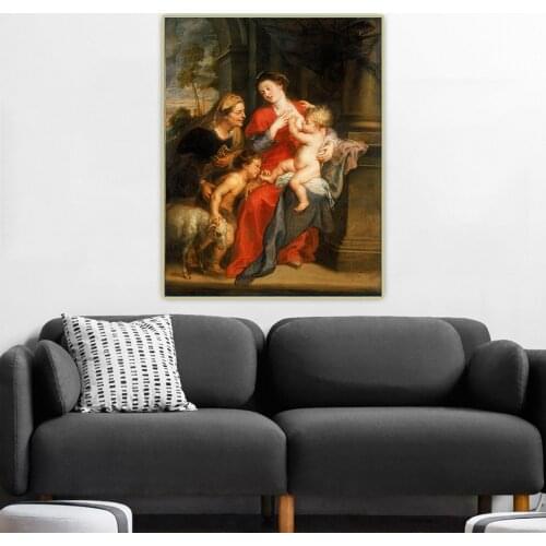Citon Peter Paul Rubens《Madonna and Child》Canvas Art Oil Painting Artwork Poster Picture Wall Hanging Decorations Home Decor