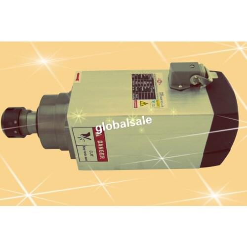 GDZ120x103-4.5 4.5KW Square Air Cooling Spindle Motor collect ER32 18000RPM air cooled Spindle Motor with 4 Ceramic bearing