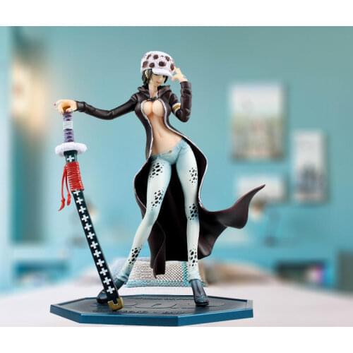 20cm One Piece Trafalgar Law Sexy girl COS Death surgeon Anime Figure PVC Collection Model Toys for Christmas Gifts doll