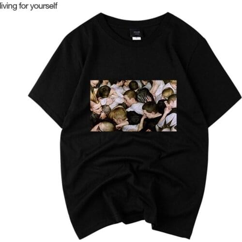 Panic At The Disco Print-2 T-shirt Thin section streetwear Trend T-shirt men and women couple large size T-shirt Tops CX2MC05