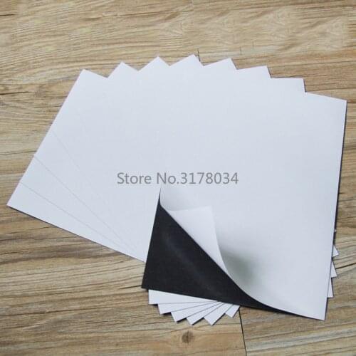 A4 5Sheets Flexible self adhesive soft rubber Magnetic Sheet board 0.5mm For DIY Art Photo Spellbinder Dies/Craft 297x210x0.5mm