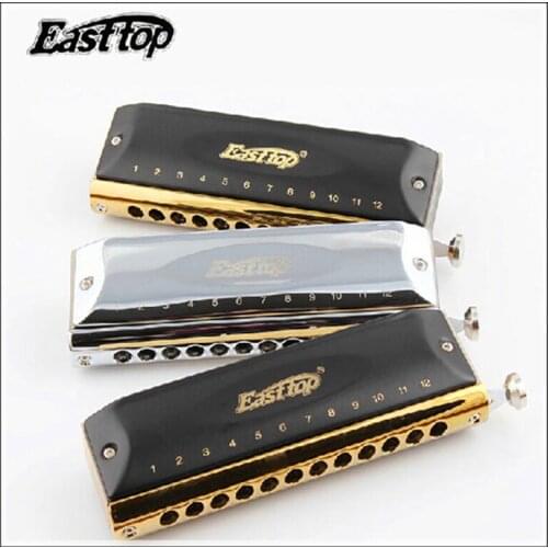 Chromatic Harmonica 12 Hole 48 Tone East Top C Armonica Cromatica Mouth Ogans Instrumentos De Musica ABS or Brass Fret