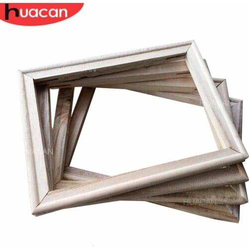 HUACAN DIY Frame Oil Painting By Number Accessories Inner Frame Wood Photo Frame For Oil Painting