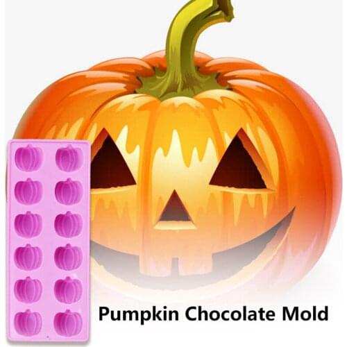Halloween Silicone Mold Pumpkin Shape Mold DIY Fondant Cake Decorating Tool Cupcake Candy Chocolate Mould Kitchen Ice Tray Mold