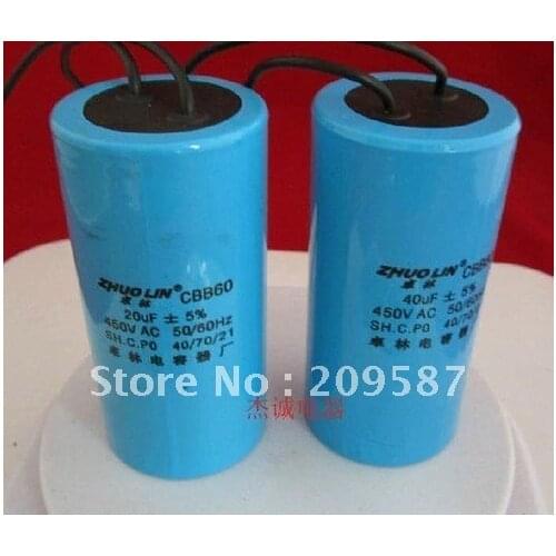 2pcs AC Motor Capacitor Washing Machine Start Capacitor CBB60 450VAC 4uF