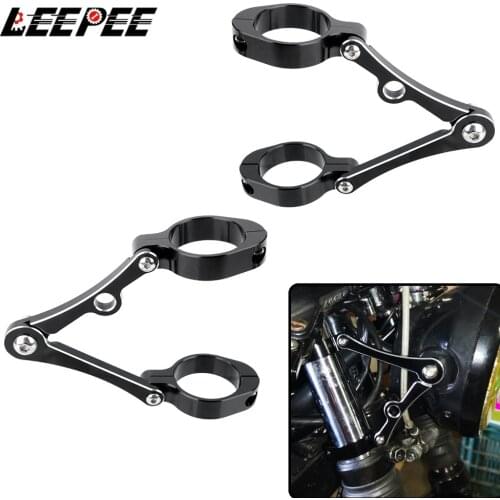 Motorcycle Headlight Bracket Spotlight Holder For Chopper Bobber Cafe Racer CNC Fork Tube Mount Clamp Moto Accessories 39mm-41mm