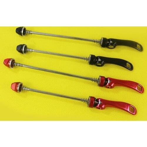 Alloy quick releases skewers QR O.L.D front 100mm rear 135mm for road or MTB bicycle hubs black/red bike accessories