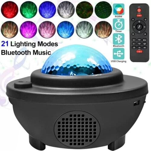 Night Light Projector Light Sky Galaxy Bluetooth USB Voice Control Music Player LED Night Light Romantic Lamp
