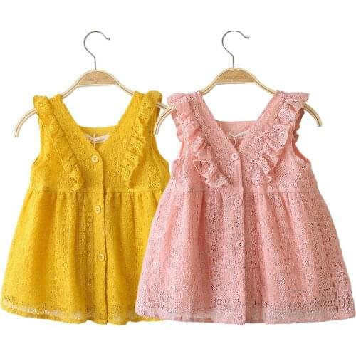 Girls Dress Lace Dresses For Baby Girls Summer Birthday Present Party Dress Costume Toddler 3 Color Kids Clothing For 1-5 Years