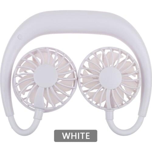 Hands-free Neck Band Hands-Free Hanging USB Rechargeable Dual Fan Mini Air Cooler Summer Portable