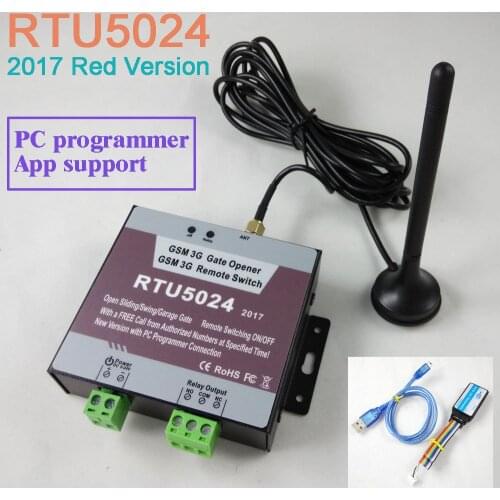 Free shipping 2017 New RTU5024 GSM Gate Opener Relay Switch Remote Access Control Wireless Sliding gate Opener App support