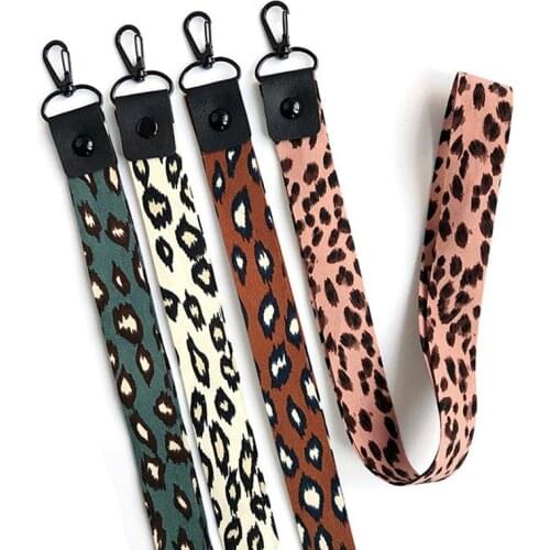Leopard Printing Lanyard Neck Straps Fashion Mobile Phone Straps Cool for Phone Keys ID Card Badge Holder USB Hanging Rope