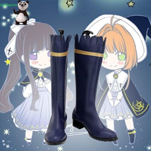Cardcaptor Sakura: Sakura Kinomoto Blue Shoes Cosplay Long Boots Custom Made For Halloween Christmas
