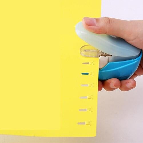 No Nails Stapling Machine Mini Kawaii Book Stapler Stapleless Office Supplies 5*2.5*5cm Paper Stapler O9W1