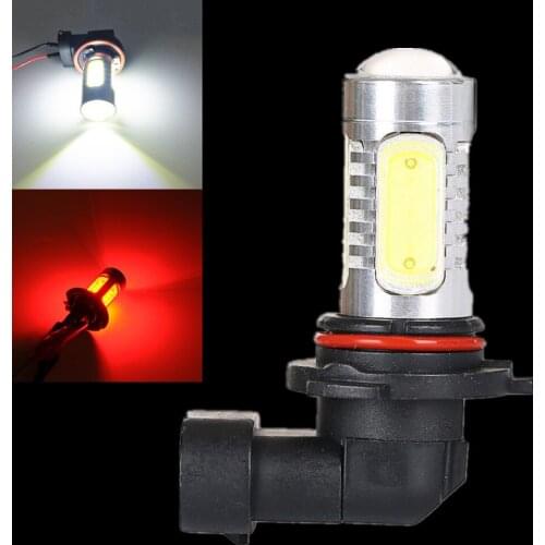 5 COB LED H10 Bulb Fog Light Parking Non-polar Lamp PY20D 7.5W 9145 Car Driving Projector Lens Amber Ice Blue Pink