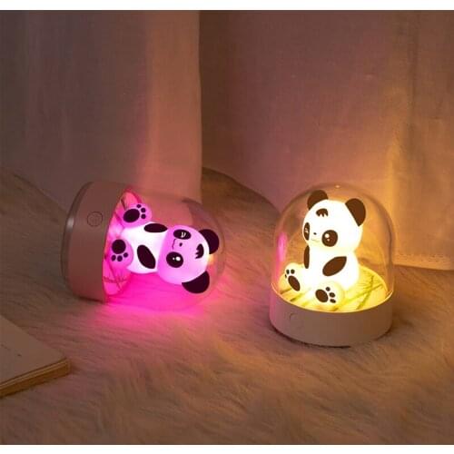 Led Night Light with 3D Cute Panda Aromatherapy Dimmable USB Night Lamp for Bedroom Livingroom and Decoration